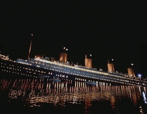 영화 타이타닉(제임스 카메론, 1997)의 한 장면