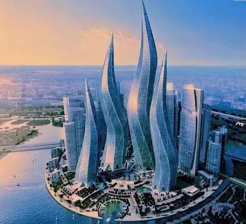 실제 두바이의 건물 