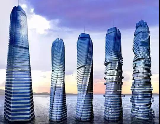 실제 두바이의 건물 - 다빈치 탑(건물이 스스로 회전)