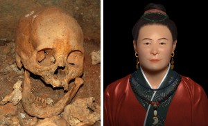 ▲ 1500년 전 영산강 일대에 살던 마한 귀족 여성의 얼굴이 복원됐다. 이미지 - 국립나주박물관