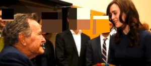 ▲ 부시 전 대통령(좌)과 헤더 린드(우)